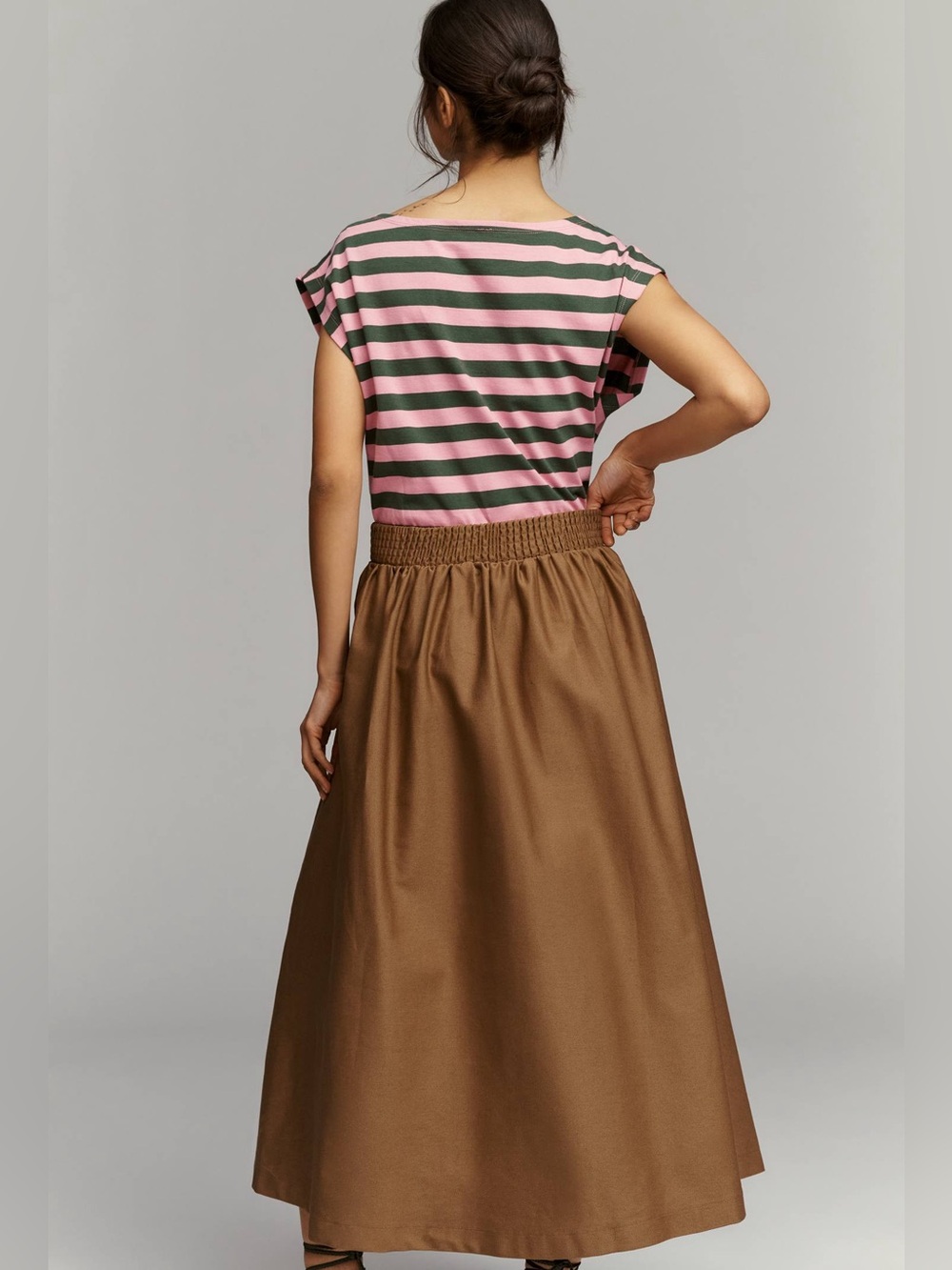 Anthropologie Sleeveless Twofer A-Line Midi Dress w/ pockets NWT L - Picture 8 of 14